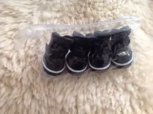 4 unids/set zapatos para perros de invierno de perro caliente botas de nieve zapatos de cuero de la PU para perros pequeños perros Chihuahua impermeable antideslizante cachorro para mascotas zapatos