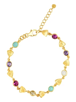 

Silver Bracelet with semi precious stones from the Spanish brand Magia de Gama Barcelonа 925 sterling silver