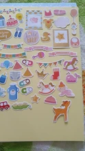 Cuts-Stickers Scrapbooking Baby Hello Colorful for Card-Making/journaling-Project 73pcs