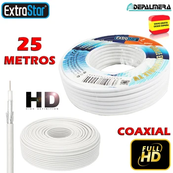 

DEPALMERA | EXTRASTAR, Cable TV antenna, 25 meters, RG59, SAT, 75 OHM, Coaxial, DVB-T, tv antenna, indoor tv antenna, tv antenna