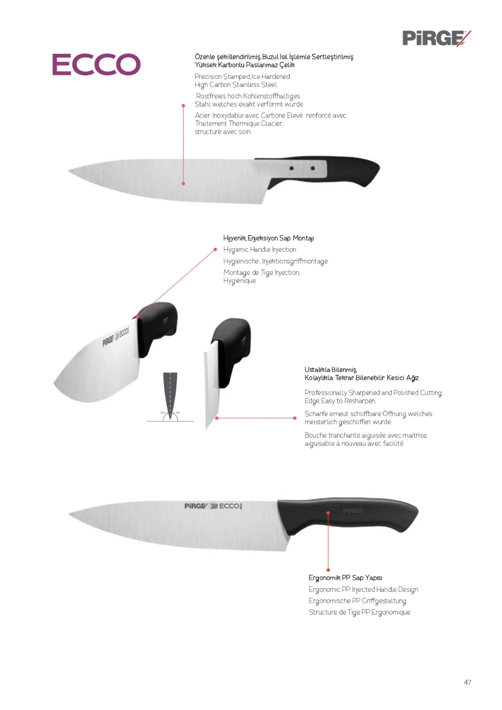 Pirge,ecco Onion Knife Set Professional Household Knives, Kitchen