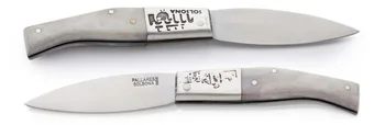 Best Genuine Pallarès Knife Busa N ° 0 8 Cm White Deer Antler With Carbon Steel Silver Ferrule. Made In Pallarès