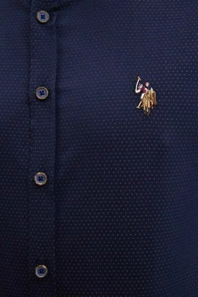 U.S. POLO ASSN. Желтая Узкая рубашка из Добби - Цвет: Цвет: желтый