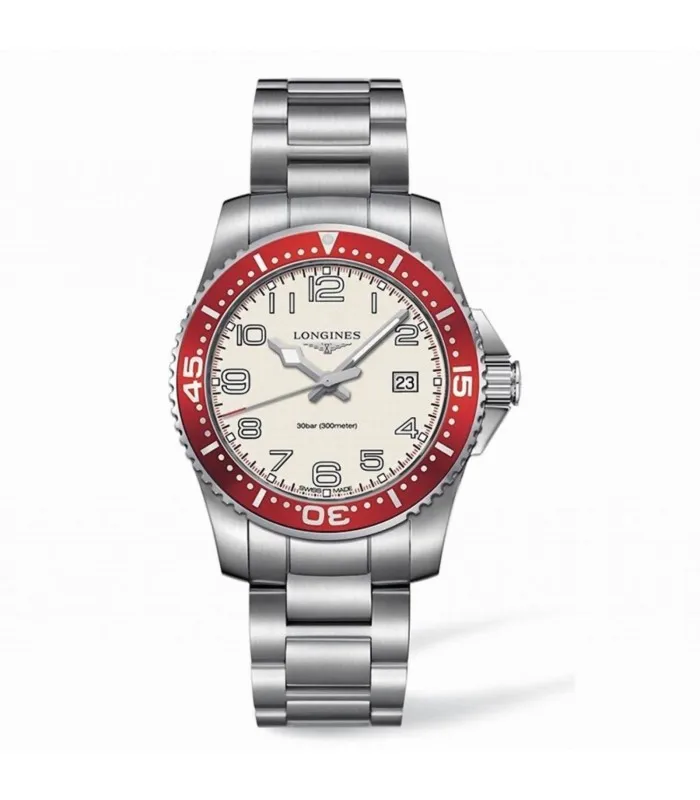 LONGINES HYDROCONQUEST бежевый циферблат кварц L3.688.4.19.6