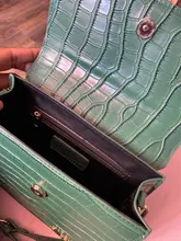 Square Bag Messenger-Bags Womens Handbag Crocodile-Pattern Shoulder Small Mini Fashion