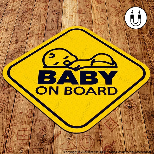 Affiche magnétique pour bébé à bord, aimant pour voiture, sécurité, design  exclusif©LazarillaSHOP™