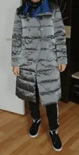 FTLZZ-Chaqueta larga de plumón de pato de doble cara para mujer, Parkas cálidas con doble botonadura, prendas de vestir para nieve, Invierno 90%