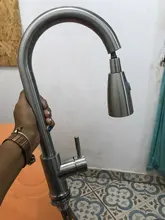 Kitchen Faucet Mixer Tap Sprayer-Head Tap-Stream Brushed Nickel Spout Chrome/black Rozin