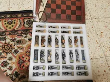 Juego de ajedrez con temática de lucha de Caballeros de la mediana edad, juego de ajedrez portátil de inteligencia de viaje, juego de ajedrez de lujo