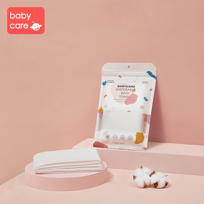 babycare 1pcs/5pcs Portable Cotton Towel Disposable Cotton Soft SafeTowel Thick Sterile Pure Cotton Portable Baby Towel