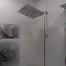 Rainfall Showerhead Stainless-Steel Rozin Hose Ultrathin Brass Chrome 8-15-59-Wall-Mounted