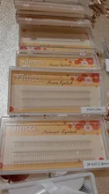 Kimcci-extensiones de pestañas individuales, 2D/3D/4D/5D/6D, profesional, suave, Natural, negro, maquillaje de pestañas postizas
