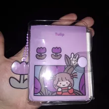 Mini Libreta de hojas sueltas transparente, libreta de bolsillo portátil creativa, carpeta de 3 anillos, suministros escolares Kawaii, papelería