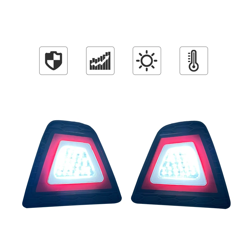 2pcs Led Multifunctions Rear Bumper Lights W/brake Turn Signal Light For Honda Fit Jazz 2014