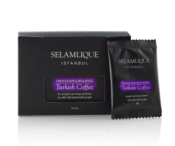 

Selamlique Istanbul Chocolate Turkish Coffee Sachets Packs of 7 x 7 GR - 24 x 7 GR