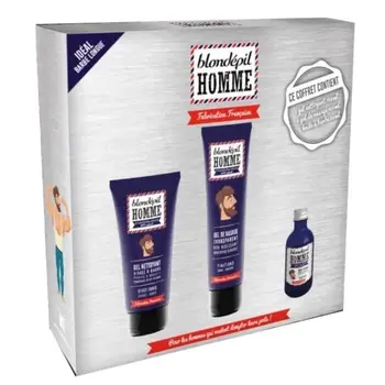 

BLONDEPIL HOMME gel cleanser + shaving Gel transparent + beard Oil