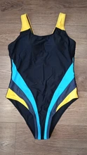 Competition Swimwear Bathing-Suits Patchwork Riseado Racerback Sports Women 