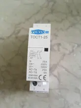 Din Rail Modular Contactor 50/60hz 220V/230V 2no 2nc Household 2P 25A TOCT1 1NC 1NO