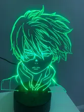 Lamp Bedroom-Decor Gift Led-Night-Light Acrylic Academia Face-Design Anime Shoto Todoroki