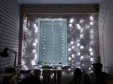 Light Led Curtain-String Window-Decor Christmas Garland Patio Xmas Party 220V EU AIFENG