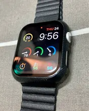 Cristal + cubierta para carcasa de reloj Apple iWatch, parachoques de fibra de carbono + Protector de pantalla Apple watch series 5 4 3 44mm 40MM 38mm 42MM