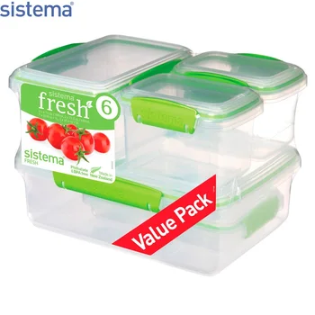 

Набор контейнеров Sistema "Fresh" 6пр, зеленый, 951760