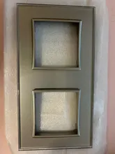 Livolo – Panel de cristal doble para interruptor de pared. C7-2SR-11, Panel de cristal estándar europeo para interruptor y enchufe en 4 colores