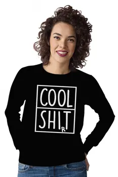 

Angemiel Wear Cool Shit Women 'S Black Sweatshirt