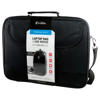 

E-Vitta Briefcase Black + USB Wired Mouse 1200 DPI