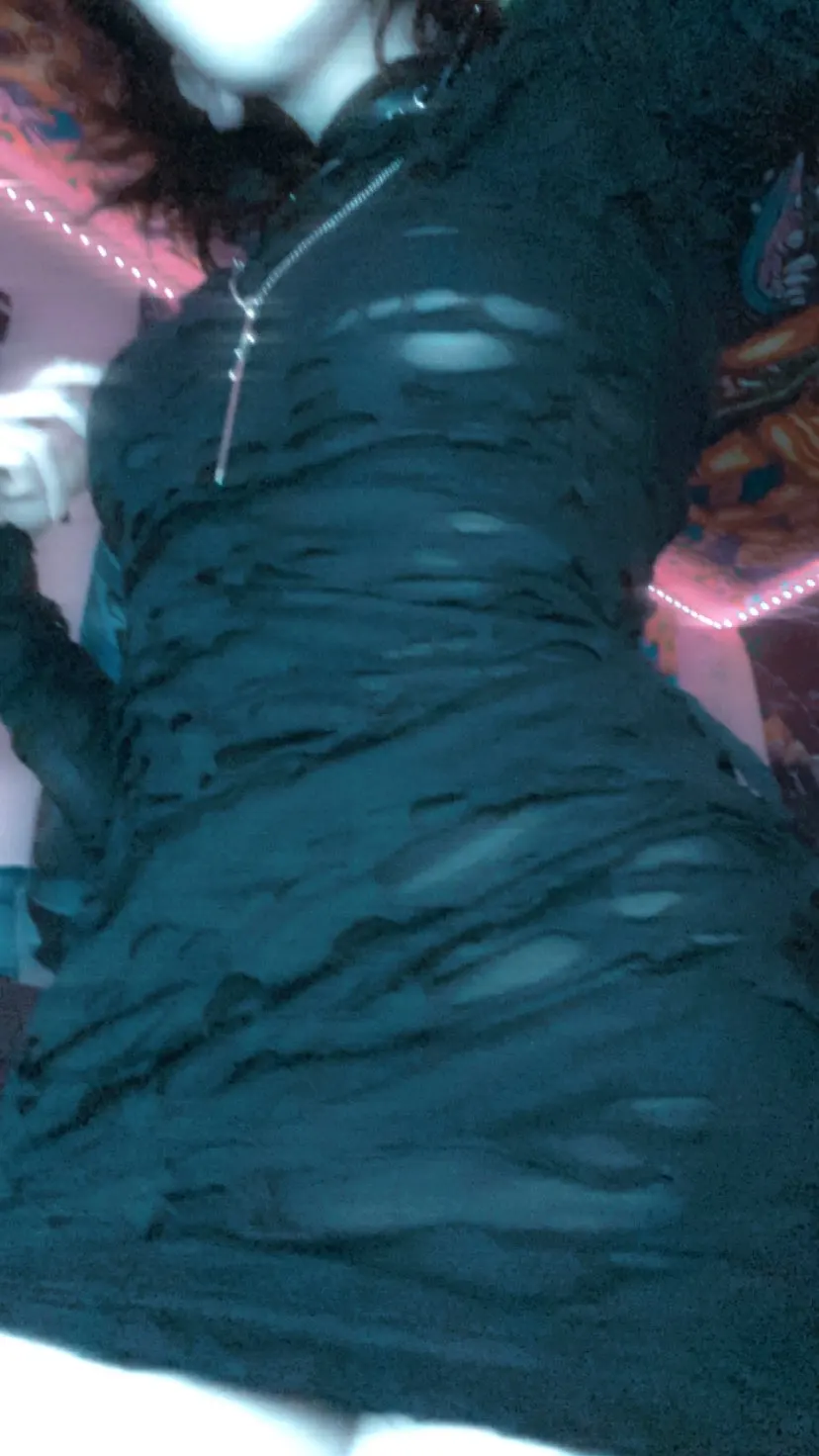 Egirl Gothiс Punk Mini Dress with holes photo review