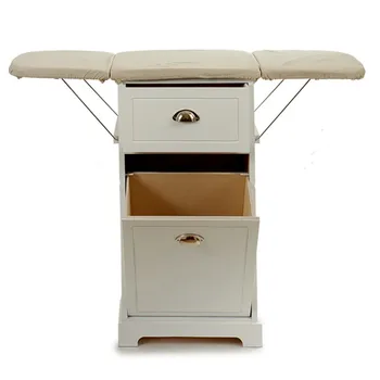 

Wooden cabinet with Ironing board in White Color, Space-Saving