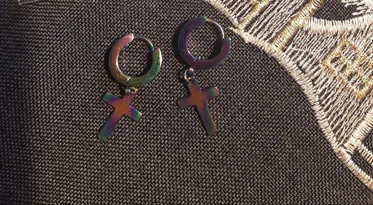 Earrings with Cross pendant photo review