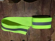 Cinta luminosa reflectante de 3 metros para tejido, accesorios de costura para ropa de seguridad, color Naranja y Lima
