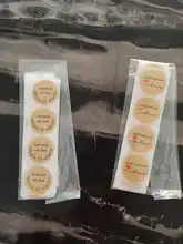 Pegatinas de carta con amor hechas a mano, rollo de etiquetas, caja de boda, regalo, embalaje, pegatinas de decoración de papelería, 100 Uds.