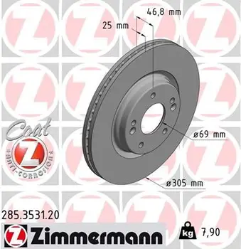 

Disc brake front HYUNDAI TUCSON (TLE) 2015-2016 KIA SPORTAGE (QL)
