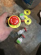 Switch AC Mushroom-Cap Lift-Elevator Self-Lock Push-Button Emergency-Stop Latching 1NC