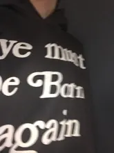 Ye must be Born again-Sudadera con capucha CPFM XYZ para niños, suéteres transparentes, sudaderas de tamaño asiático Kanye West, jerséis de alta calidad