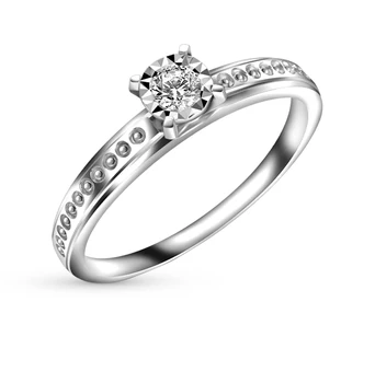 

Gold ring with diamonds sunlight sample 585