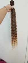Ídolo de moda suelta el pelo de la onda profunda mechones extensiones de cabello Ombre mechones 28-32 pulgadas 120g Super largo pelo sintético del pelo rizado del pelo de la onda