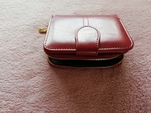 Cartera corta de PU para mujer, monedero pequeño rojo con cremallera y botón, monedero con bolsillo para monedas, gran oferta