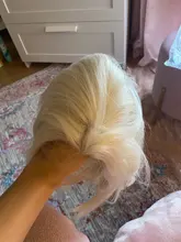 BCHR-peluca sintética de 13x2 para mujer, postizo de encaje frontal, color rubio 613, fibra resistente al calor