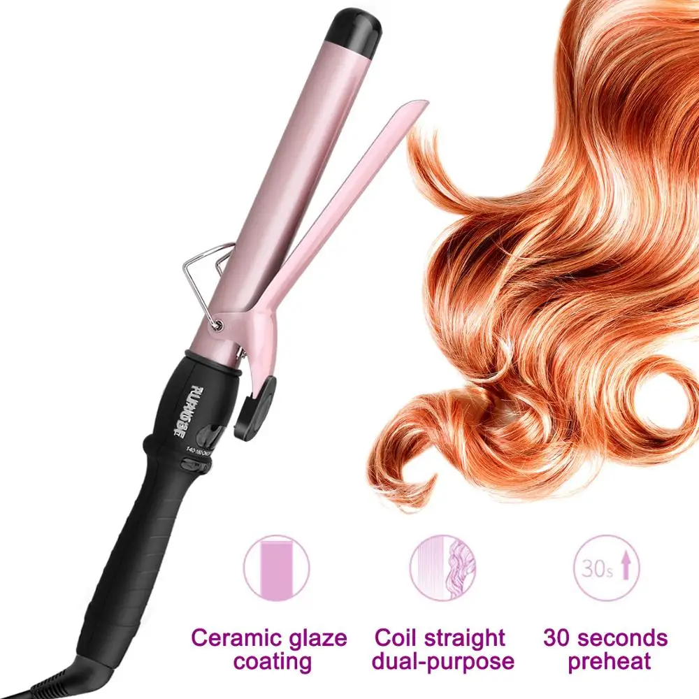 

Ceramic Hair Curling Iron Hair waver Styling Tools Hair straightener Roller Curling Wand with LED Display Free gifts