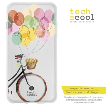 

FunnyTech®Silicone stand case for IPhone 7/8 bike balloons transparent