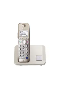 

Panasonic KX-TGE210 - Teléfono fijo inalámbrico ，LCD grande, teclas grandes, agenda de 100 números, bloqueo de llamadas