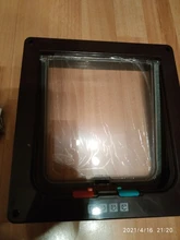 puerta gato puerta para gato Puerta con solapa y 4 formas de cerradura de seguridad puerta con solapa para perro gato puerta con cierre ​puerta de plástico para mascotas pequeñas Kit de puerta con solapa gatera puerta