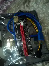 6 uds nuevo VER009 USB 3,0 PCI-e Riser VER 009S Express 1X 4x 8x 16x extensor Riser tarjeta de adaptador SATA 15pin a 6 pin Cable de alimentación