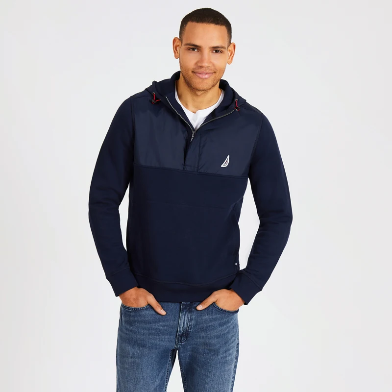 Nautica-толстовки мужские и топ на молнии темно-синий Blue-K83175_4NV
