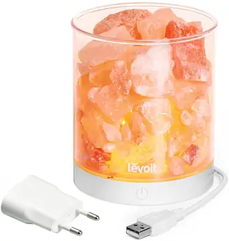 

Lámpara de sal natural del Himalaya, Lámpara Levoit Cora, original, envío desde España, Clase de eficiencia energética F