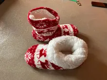 House Slippers Floor-Shoes Flip-Flops Christmas Winter Fur Plush Warm Cotton Indoor Fourrure