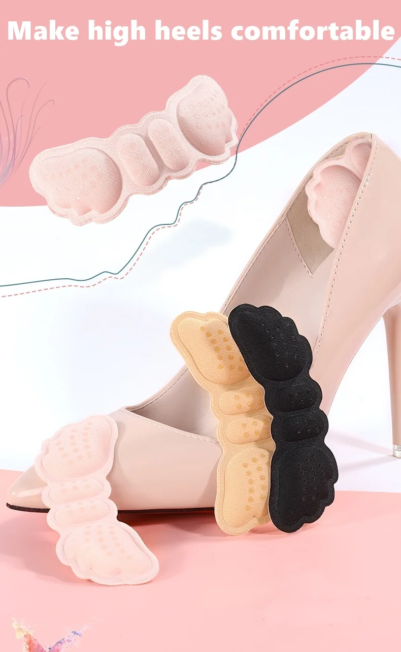 New Women Thicken High Heel Pad Adjust Size Adhesive Heels Pads Liner Grips Protector Sticker Pain Relief Foot Care Insert